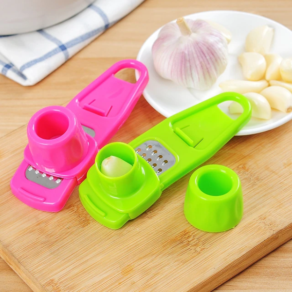 Garlic Press & Grater | Multi-Function Slicer & Grinding Tool | Easy-to-Use Kitchen Accessory