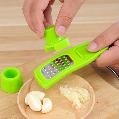 Garlic Press & Grater | Multi-Function Slicer & Grinding Tool | Easy-to-Use Kitchen Accessory